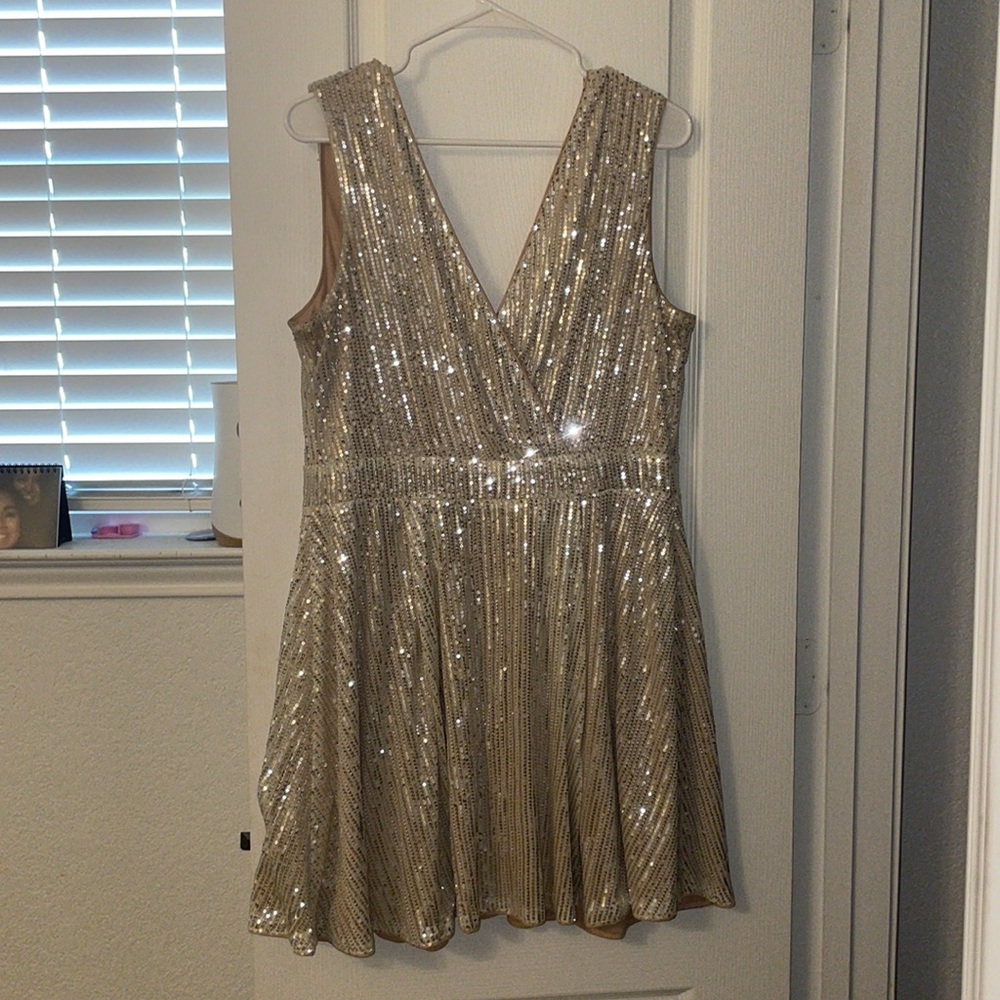 Women’s sequin dress sleeveless midi evening party dress